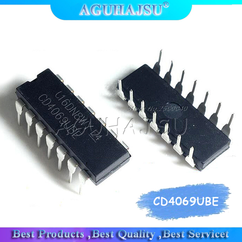 10pcs/lot CD4069UBE DIP-14 CD4069U CD4069 CD4069L CD4069BE IC ► Photo 1/1