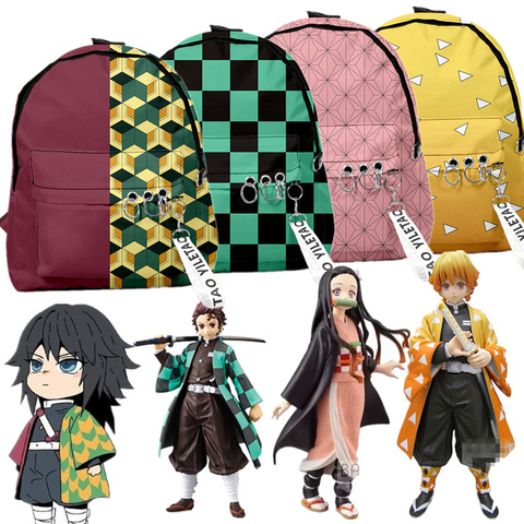 Backpack Demon Slayer: Kimetsu no Yaiba Canvas Bag Tomioka Giyuu School Bags Girls Travel bag Mochila Feminina Notebook Bags Boy ► Photo 1/6