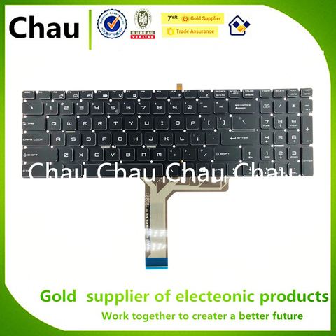 Chau New For MSI GP63 GP73 GF62 GF62VR GF72VR Keyboard Full Colorful Backlit US ► Photo 1/3