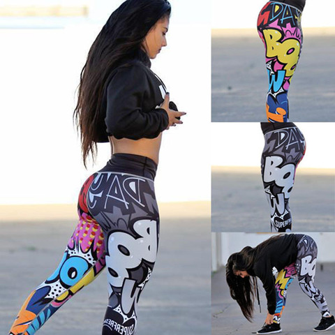 Women Digital Printing Leggings Workout Leggings High Waist Push Up Leggins Mujer Fitness Leggings Women'S Pants ► Photo 1/5