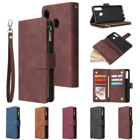 Flip case for huawei honor 20 pro 10 lite Honor 10i 7i nova 5T 20e 20s Luxury Zipper Case Leather Wallet Card Holder Phone Cover ► Photo 1/6