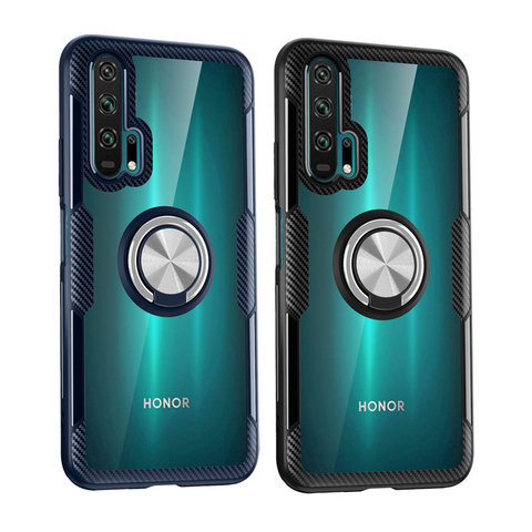 Case For Huawei Honor 8X 7X 8S 10 10i 20 20i 20S V20 30 30S V30 Lite Pro Y5 2022 Play Nova4 5i Shockproof Transparent Ring Cover ► Photo 1/6