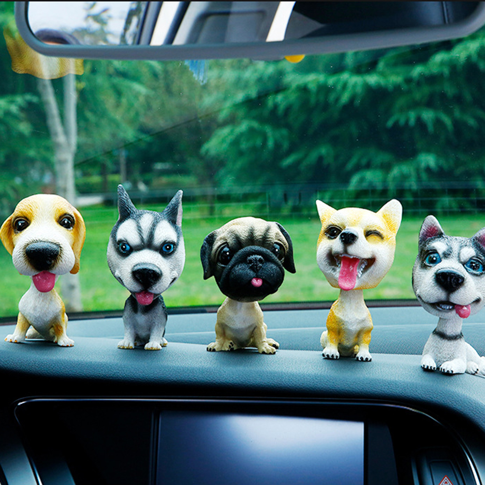 Nodding Dog Puppy Animal Figure Toy Shake Head Doll Home Car Auto Interior Decor 