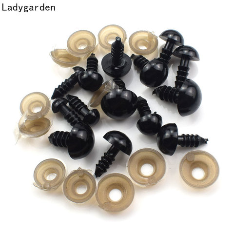 100PCS DIY Doll Toy Eyes Black Plastic Safety Eyes Puppets Doll with Washers Animal Puppet Dolls Craft Eyes for Toy 5/6/7/8/9MM ► Photo 1/6