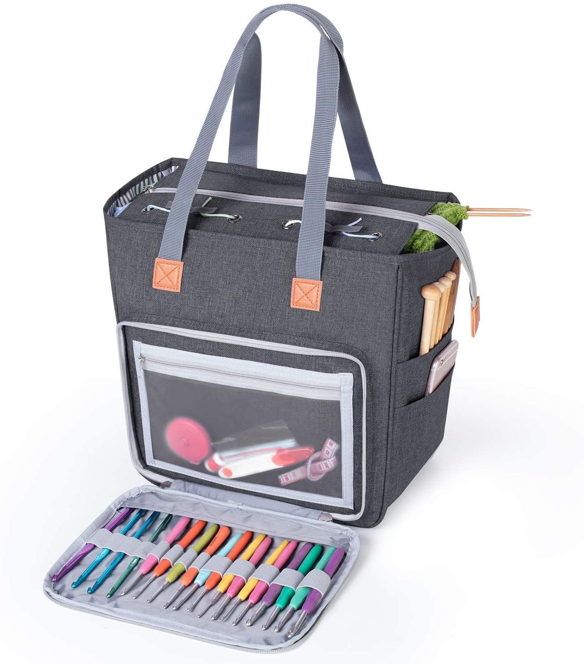 KOKNIT 12 Styles Knitting Bag Organizer Yarn Storage Case For