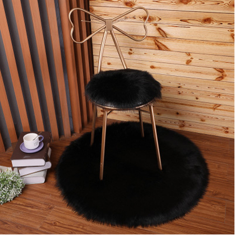 Luxury Soft Small Artificial Sheepskin Rug Chair Cover Bedroom Mat Artificial Wool Warm Hairy Carpet Seat Covers Washable Gift ► Photo 1/6