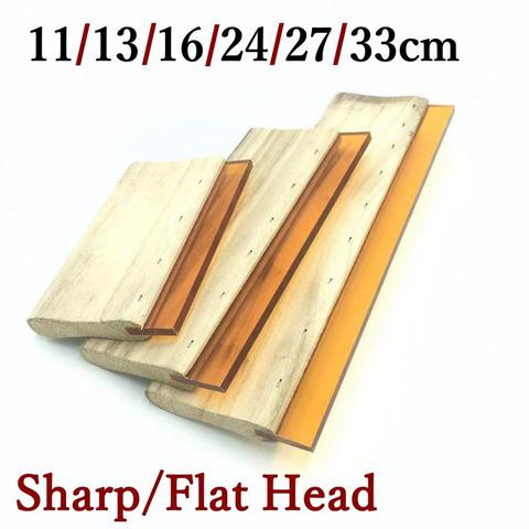 Multi-size Flat/Sharp Head Wear-proof Silk Screen Printing Squeegees Blade Ink Scaper Scratch Board Tools 11/13/16/24/27/33cm ► Photo 1/6