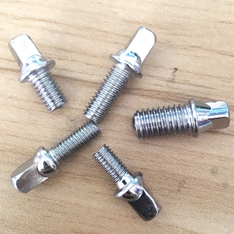 silver M6 common use standard outer square bolts drum bolts drum screws 10mm 15mm 20mm 25mm 30mm 35mm length 6 pieces 1 lot ► Photo 1/5