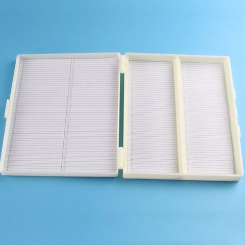 Plastic Microscope Glass Slide Box 100 50 25 12 10pcs Biological Slices Storage Case Holder for Prepared Microscope Slides ► Photo 1/1