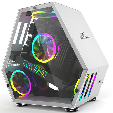 MATX/ITX Desktop Computer Case DIY Dust Proof gaming PC box Monster Type for Gamer for M Atx Size with glass panel ► Photo 1/5