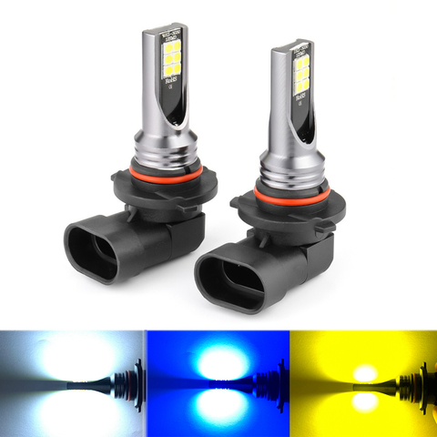 ASLENT 2pcs H8 H11 Led HB4 9006 HB3 9005 H7 Fog Lights Bulbs Car Driving Running Lamp luces led para auto nebbia 3000K 12V 24V ► Photo 1/6