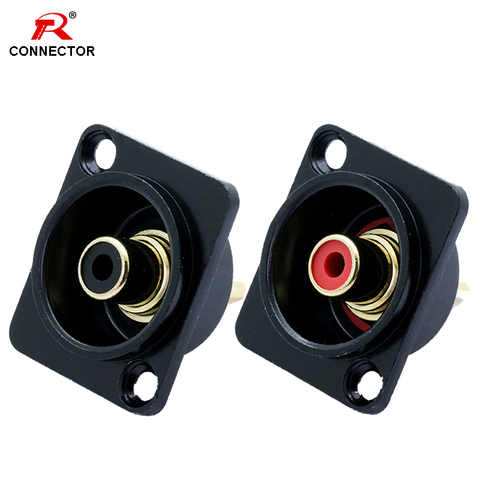 2pcs  Female RCA Panel Mount Chassis Socket Connector, Excellent quality, Black Female Socket, Red&Black Colors Available ► Photo 1/6
