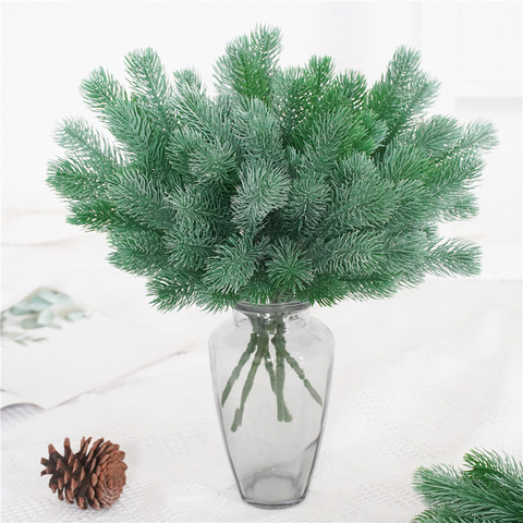 Plastic Grass Pine Needle Artificial Fake Green Plant Branch Christmas Tree Decor Wedding Home Accessories DIY Bouquet Gift Box ► Photo 1/6