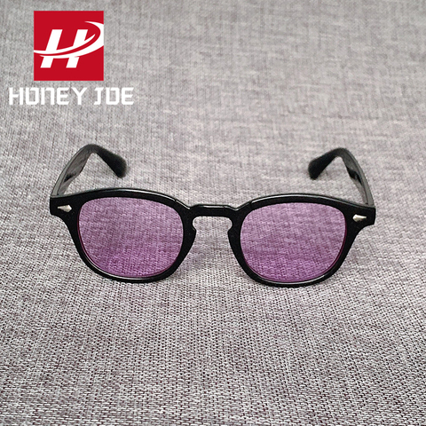 Fashion Vintage Johnny Depp Style Round Sunglasses Clear Tinted Lens Brand Design Party Show Sun Glasses Oculos De Sol ► Photo 1/6