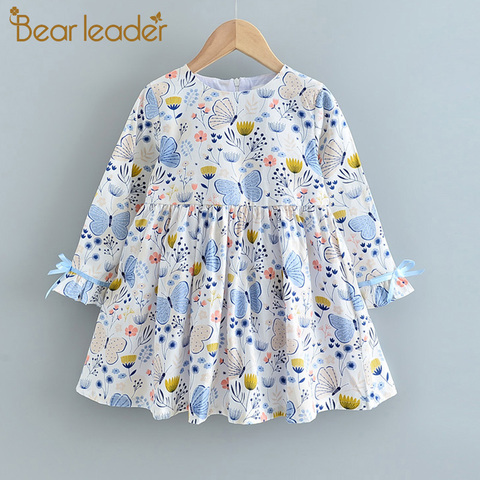 Bear Leader Girls Dress 2022 New Brand Printed Children's Suit Sweater Dresses with Hat Children Clothing Girls Dress For 3-7Y ► Photo 1/6