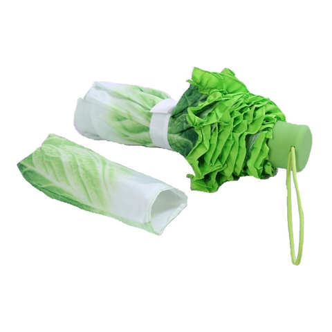Creative Cabbage Umbrella Lettuce Folding Sunny and Rainy Umbrellas Anti-uv Beach Funny Vegetable Umbrella Parasol Women Gifts ► Photo 1/6