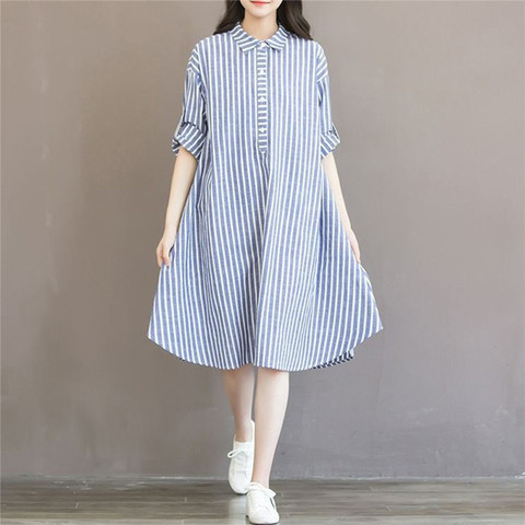 Striped Dress Lining Dress for Pregnant Maternity Women Clothes Breastfeeding Pregnant Clothes Pregnancy Long Sleeve Clothes ► Photo 1/6