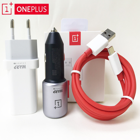 OnePlus 8 Pro Warp Car Charger 5V 6A Original Warp Fast Charging EU Car Charger For One Plus 8 7T 7Pro 7 6T 6 OnePlus Warp Cable ► Photo 1/6