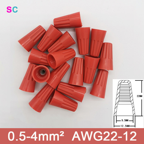 30pcs/50pcs Quick Wire Connector Colorful Electrical Insulated Crimp Twist Terminal 0.2-10mm² Nut Spring End Cap Connection ► Photo 1/1