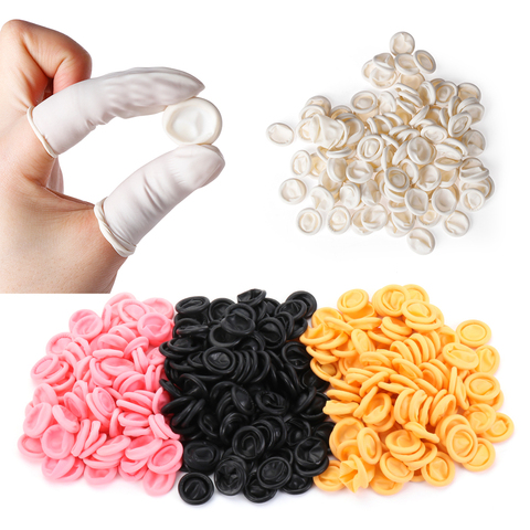 100Pcs Disposable Fingertips Protector Gloves Natural Rubber Non-slip Anti-static Latex Finger Cots Fingertips Durable Tool ► Photo 1/6