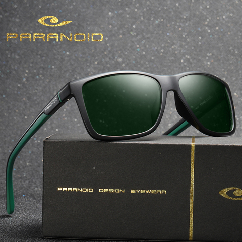 PARANOID Vintage Sunglasses Polarized Men's Sun Glasses For Men Driving Black Square Oculos Male 8 Colors Model 8652 P8652 ► Photo 1/6