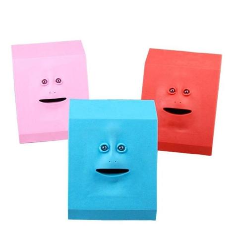 Plastic Face Bank Human Face Smart Sensor Piggy Bank Electric Coin Can Eat Money Face Piggy Bank Store Coins ► Photo 1/6
