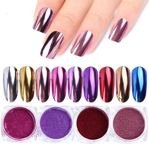 0.5g Nail Mirror Glitter Powder Metallic Color Nail Art Gel Polishing Chrome Flakes Pigment Dust Decorations Manicure TRC/ASX-1 ► Photo 1/6