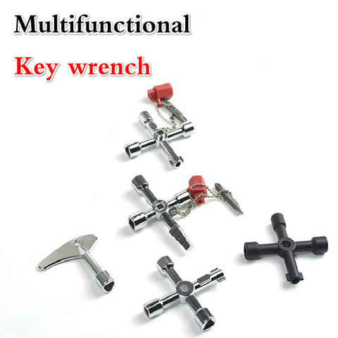 Multifunction 4 Ways Universal Triangle Wrench Key Plumber Keys Triangle For Elevator Gas Electric Meter Cabinets Bleed Radiator ► Photo 1/5