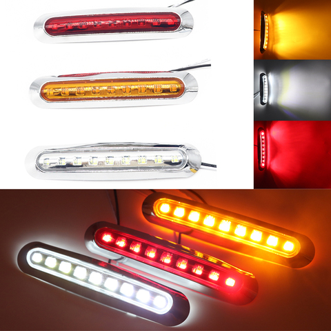 12V/24V 9 LED Truck Waterproof Side Marker Light Side Light Turn Signal Light Van Caravan Lorry Trailer Clearance Light ► Photo 1/6