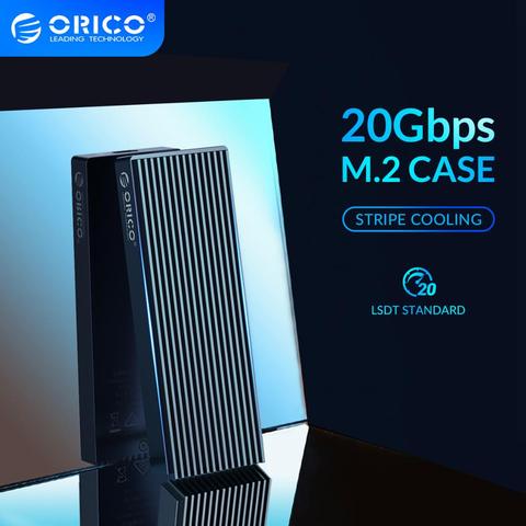 ORICO LSDT M.2 NVME SSD Case 20Gbps Aluminum M.2 NVME SSD Enclosure USB3.2 GEN2 x2  Type-C For M.2 Hard Drive Up to 2TB C to C ► Photo 1/6