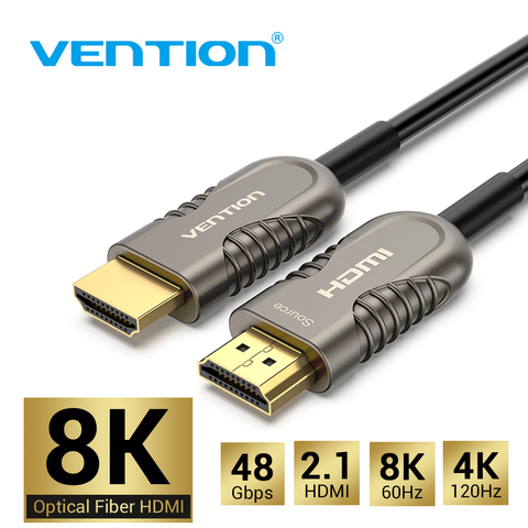 Vention 8K HDMI 2.1 Cable 120Hz 48Gbps Fiber Optic HDMI Cable Ultra High Speed HDR eARC for HD TV Box Projector PS4 Cable HDMI 5 ► Photo 1/6