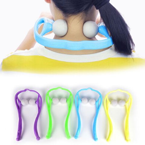 Pressure Point Therapy Neck Massager Shoulder Back Pain Relief Massager Dual Trigger Point Roller Self-massage Tool Dropshipping ► Photo 1/6