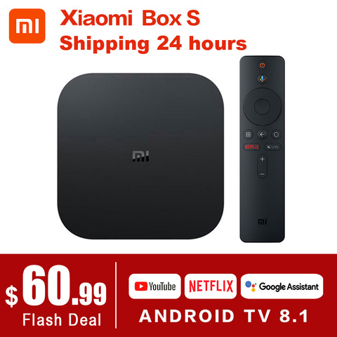 Xiaomi Mi TV Box S 4K 2nd Gen - Android TV WiFi Streaming Device Media  Player