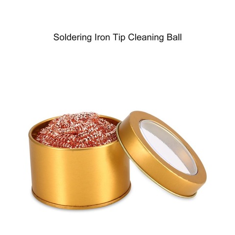Cleaning Ball Desoldering Soldering Iron Mesh Filter Cleaning Nozzle Tip Copper Wire Cleaner Ball Metal Dross Box Clean Ball ► Photo 1/6