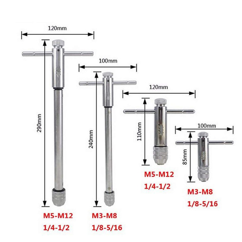 Dropship Tap Wrench M3-M8/M5-M12 Adjustable Wrench Left and Right Adjustment Hand Tools Thread Tools Ratcheting Wrenches ► Photo 1/5