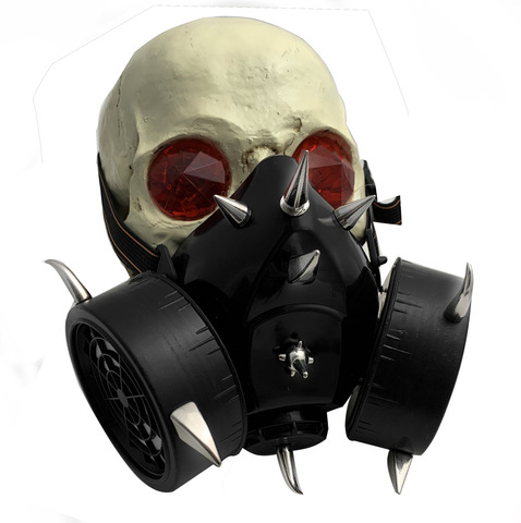 Steampunk Black Respirator Singel/Double Canisters Rave Steam Punk Cos play Industrial Masks ► Photo 1/5