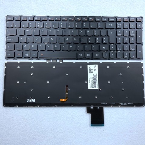 UK Backlit Laptop Keyboard for Lenovo Y50 Y50-70 Y70-70 U530 U530P U530P-IFI T6B2-UK 25213202 UK Layout ► Photo 1/2