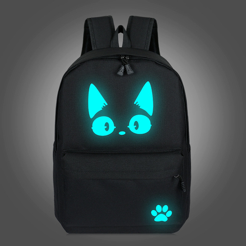 2022 School Backpacks For Teenage Boy Girls Luminous Cartoon Bag Schoolbag Bag For Teenagers Student Cute Cat Backpack to School ► Photo 1/6