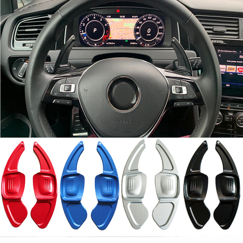 car steering wheel extension shifter aluminum the rudder DSG gear shift for Volkswagen VW Golf 7 MK7 POLO MK6 Touareg steering ► Photo 1/6
