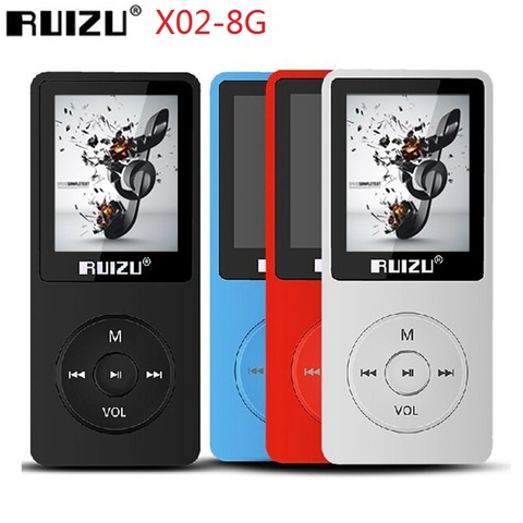2022 New RUIZU X02 HiFi MP3 Music Player 8GB Sport MP3 Player with 1.8 Inch Screen Support FM Radio,E-Book,Clock,Recorder ► Photo 1/6