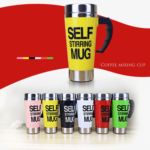 500ml Coffee Milk Automatic Mixing Cup Self Stirring Mug Stainless Steel Thermal Cup Electric Lazy Smart Double Insulated Cup ► Photo 1/3