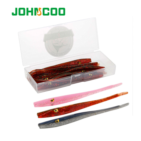 JOHNCOO Fishing Lure Soft Wrom 10pcs 125mm 3.8g  Pesca Fishing Soft Lures Silicone Bait Wobblers Leurre Souple ► Photo 1/1