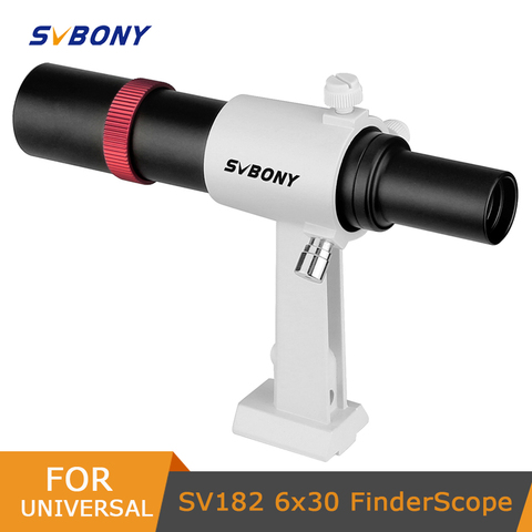 SVBONY 6x30 Metal Finder Scope with Crosshair Viewfinder for Astronomical Telescope FinderScope,w/Crosshair and Bracket W9141A ► Photo 1/6