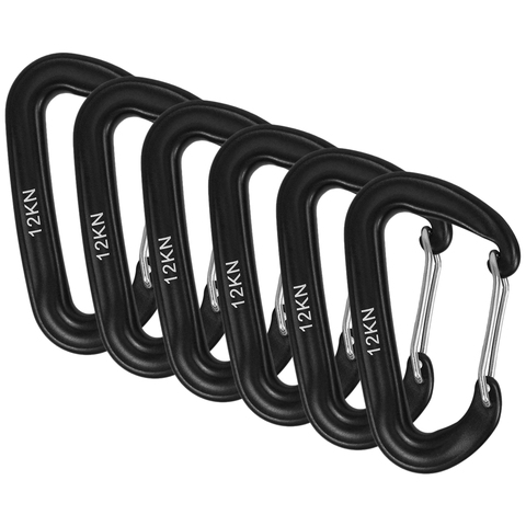 6 PCS Carabiner 12KN Heavy Duty Carabiner Clips Keychain Climbing Snap Clip Lock Buckle Hook for Hammocks Camping Hiking ► Photo 1/6