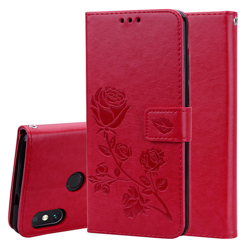 Rose Flower Leather Flip Case For Xiaomi Redmi Note 5 Pro Cover Card Holder Wallet Case For Redmi Note 5 Note5 Pro Phone Coques ► Photo 1/6