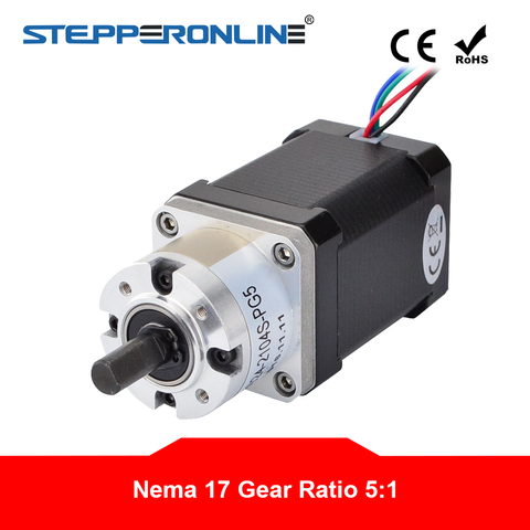 4-lead Nema 17 Stepper Motor 42 Motor Extruder Gear Stepper Motor Ratio 5:1 Planetary Gearbox 2.1A Nema17 Step Motor ► Photo 1/4