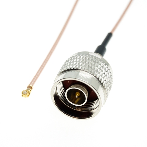 IPX IPEX UFL U.FL to N Male Plug Straight connector RF RG178 Cable Pigtail Coaxial Mini PCI WIFI WLAN ► Photo 1/6