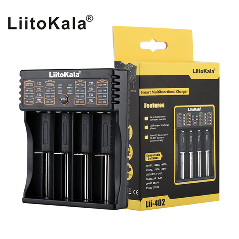 Liitokala Lii-402 Battery Charger 1.2V 3.7V 3.2V 3.85V AA/AAA 26650 14500 16340 25500 NiMH lithium ► Photo 1/6