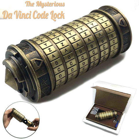 Leonardo da Vinci code  toys Metal Cryptex locks wedding gifts Valentine's Day gift Letter Password escape chamber props ► Photo 1/6
