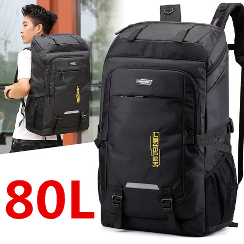 80L Outdoor Camping Waterproof Laptop Backpack Men Large Capacity Hiking Travel Bag Unisex Mountaineering Climbing Backpacks Man ► Photo 1/1